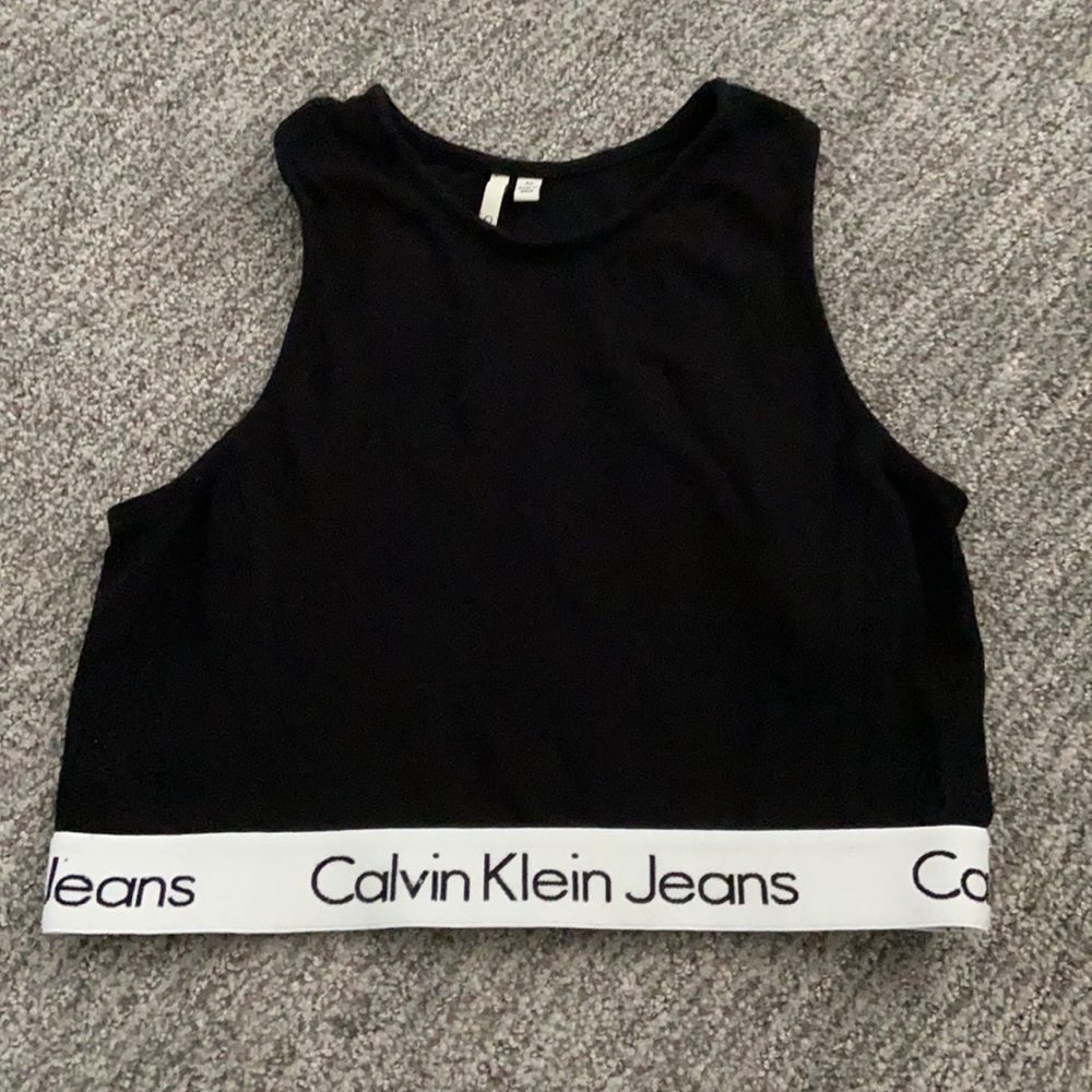 Calvin Klein High Neck Crop Top